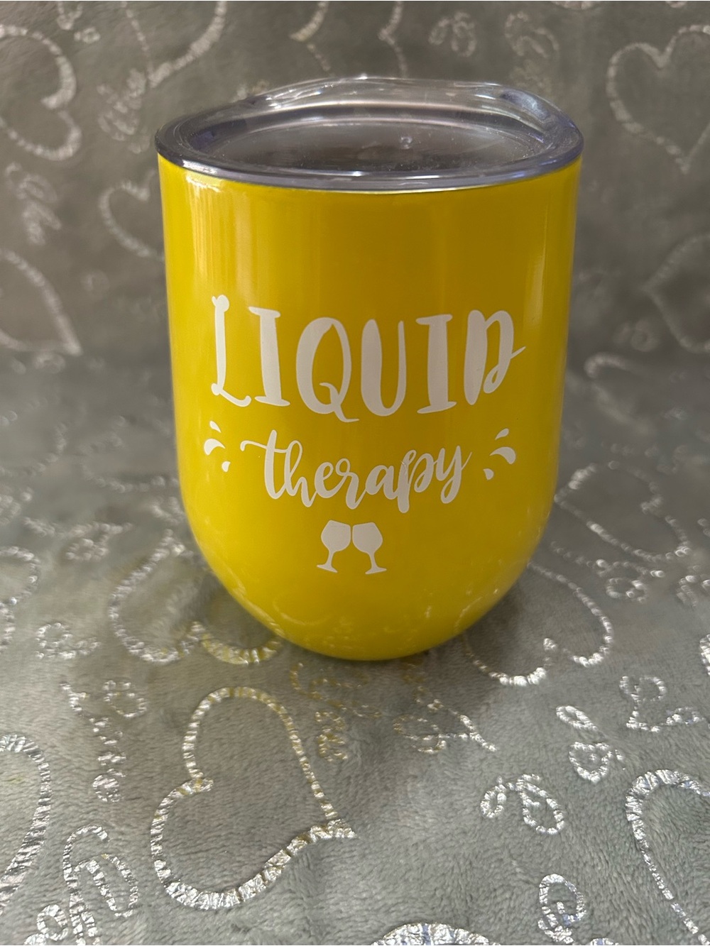 NEW Simply Remarkable 12 oz Yellow Liquid Therapy Insulated Stemless Wine Tumble